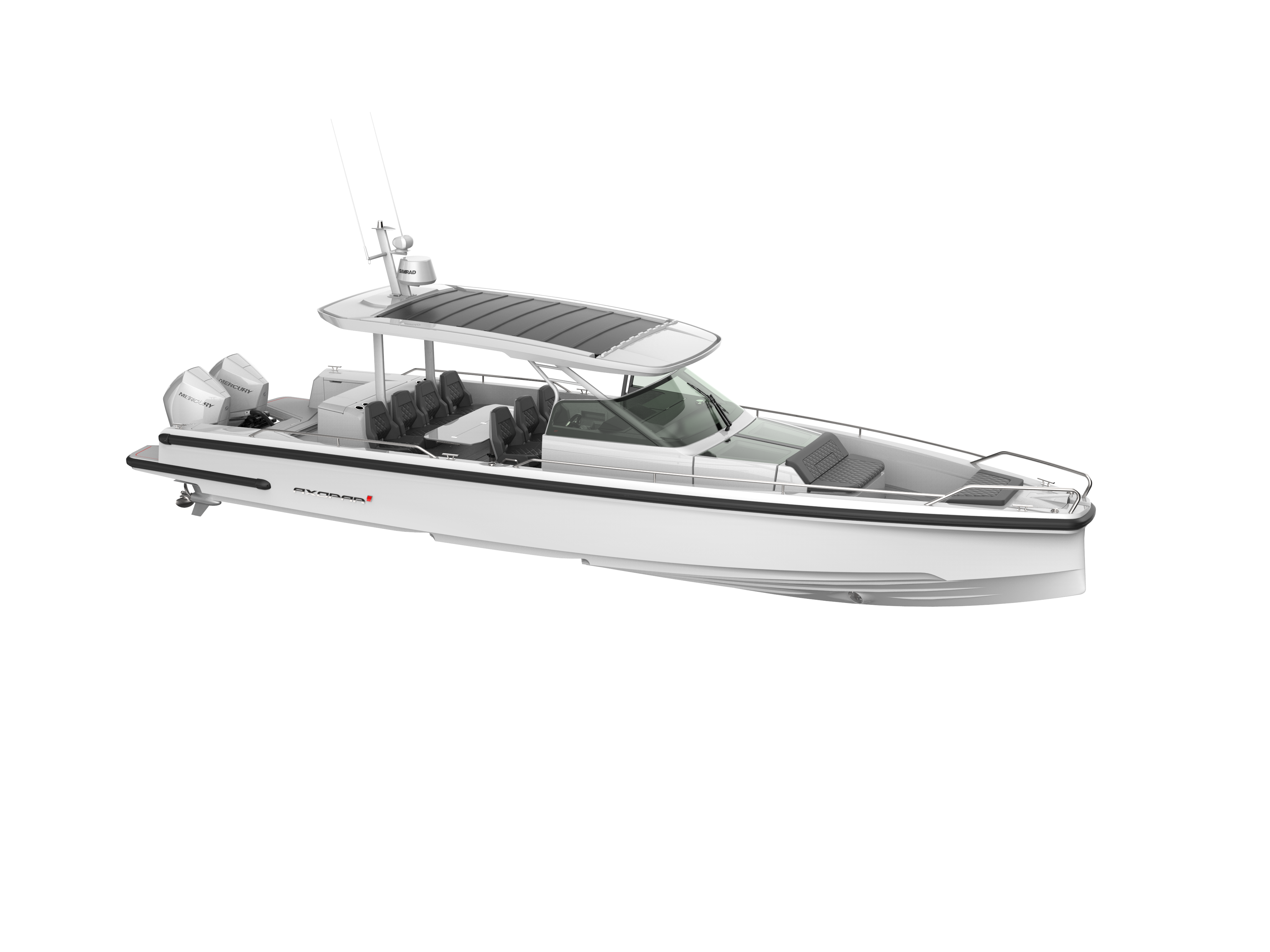 Axopar 37 X Sun Top Side View