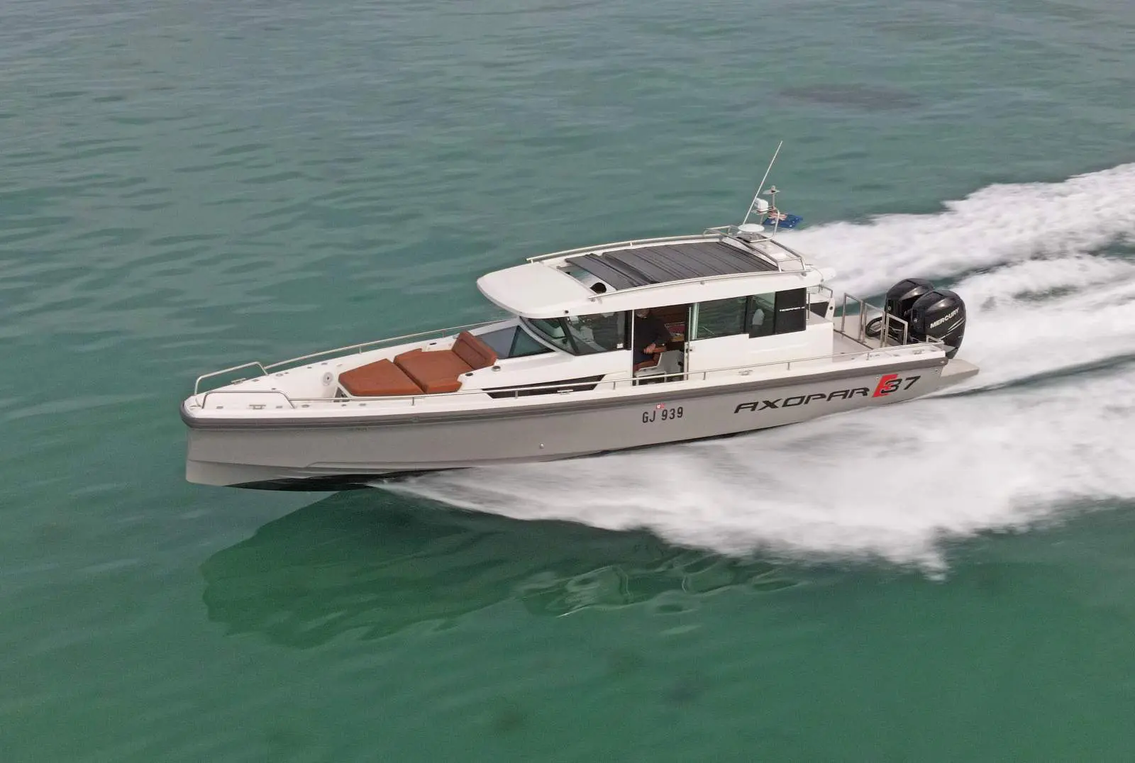 Axopar 37 X Sun Top Side View