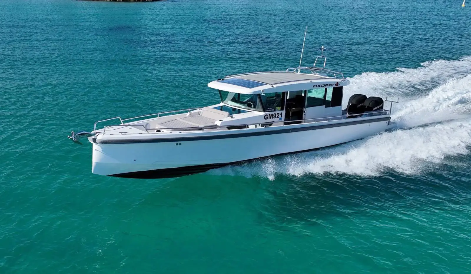 Axopar 37 X Sun Top Side View