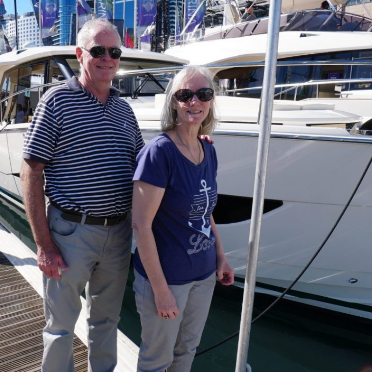 New Greenline 39 Owners Greg and Cheryl