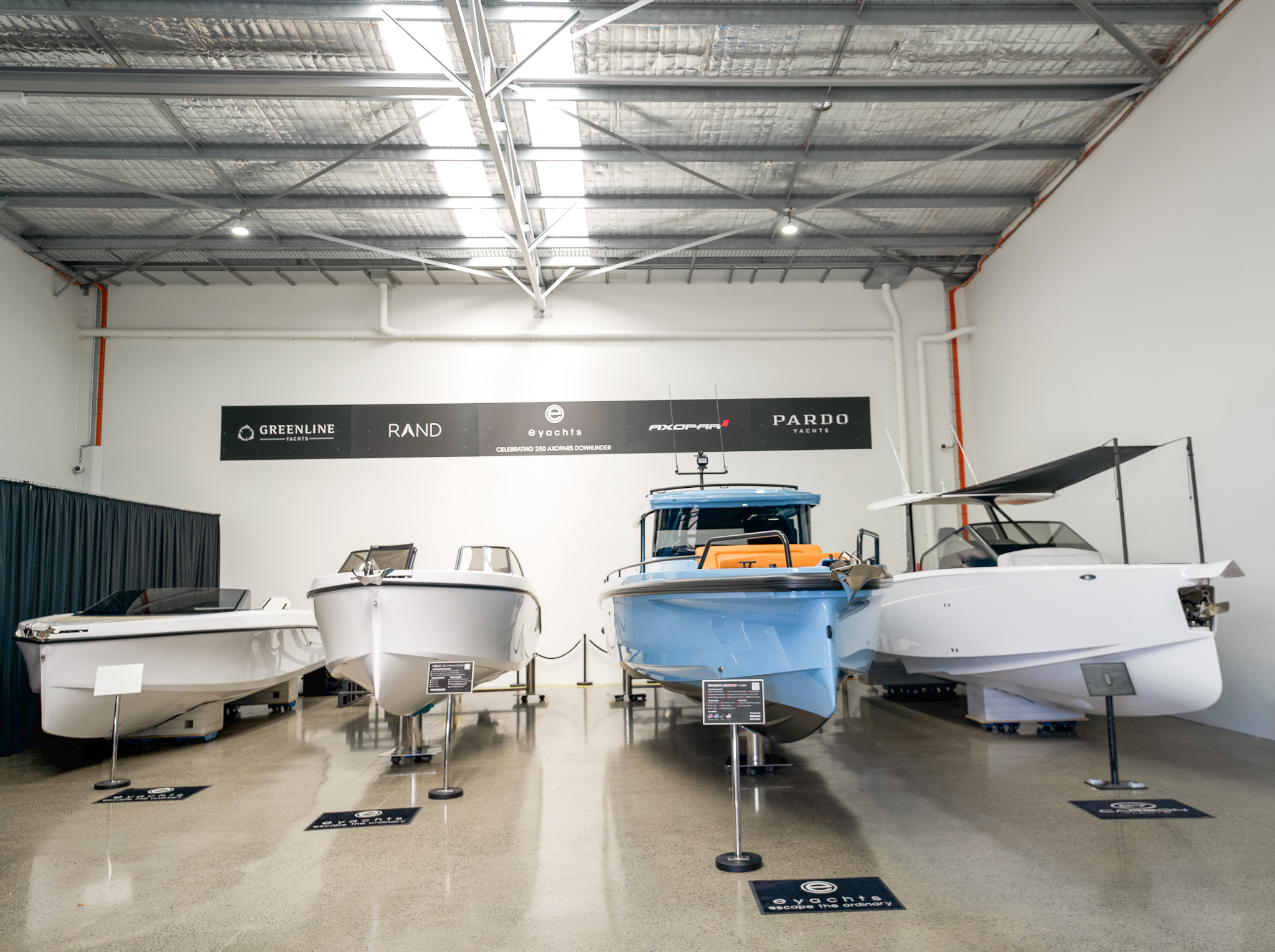 Eyachts Showroom Opening Boat Display