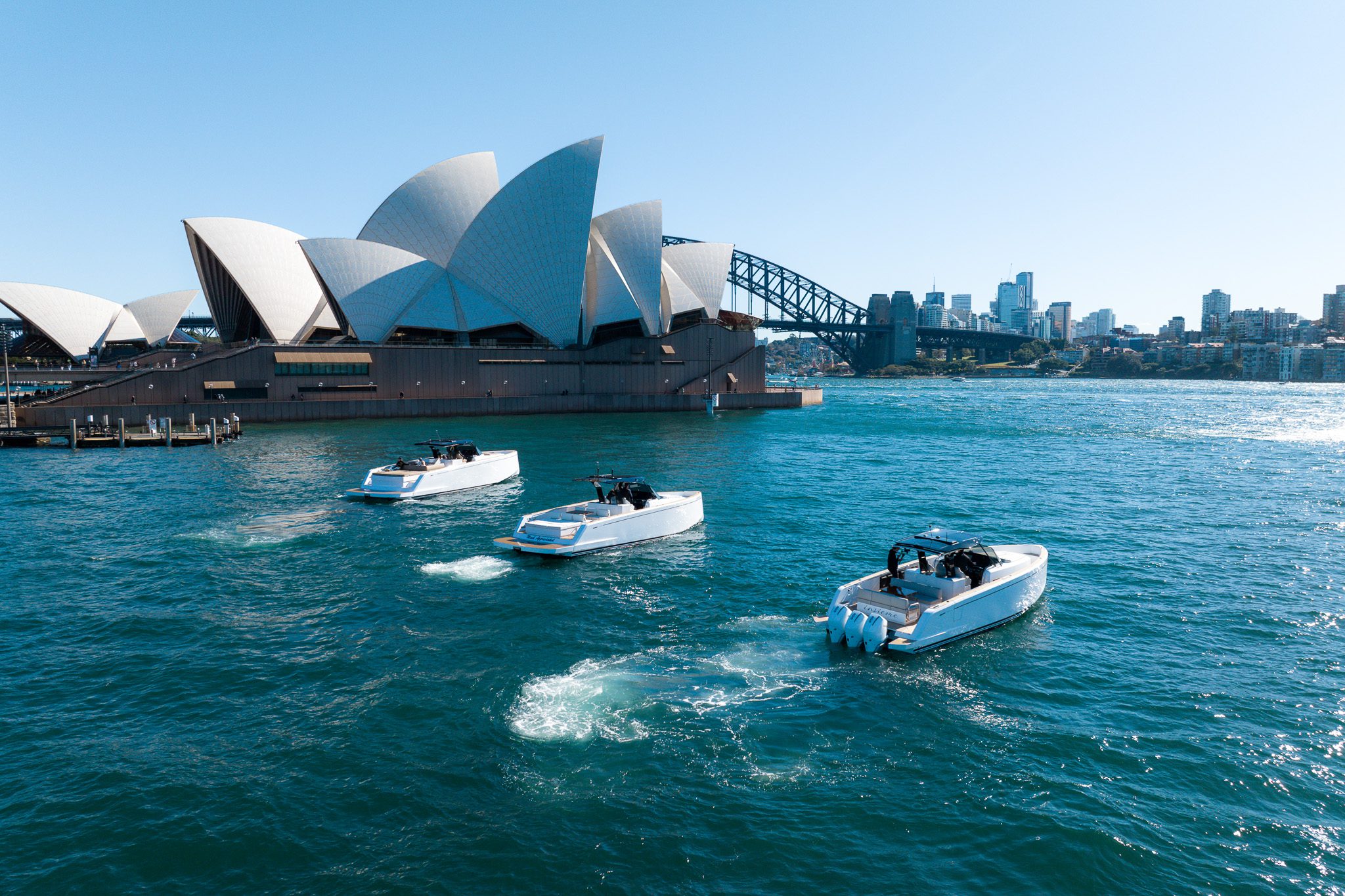 Pardo 38 drone shot in the ocean