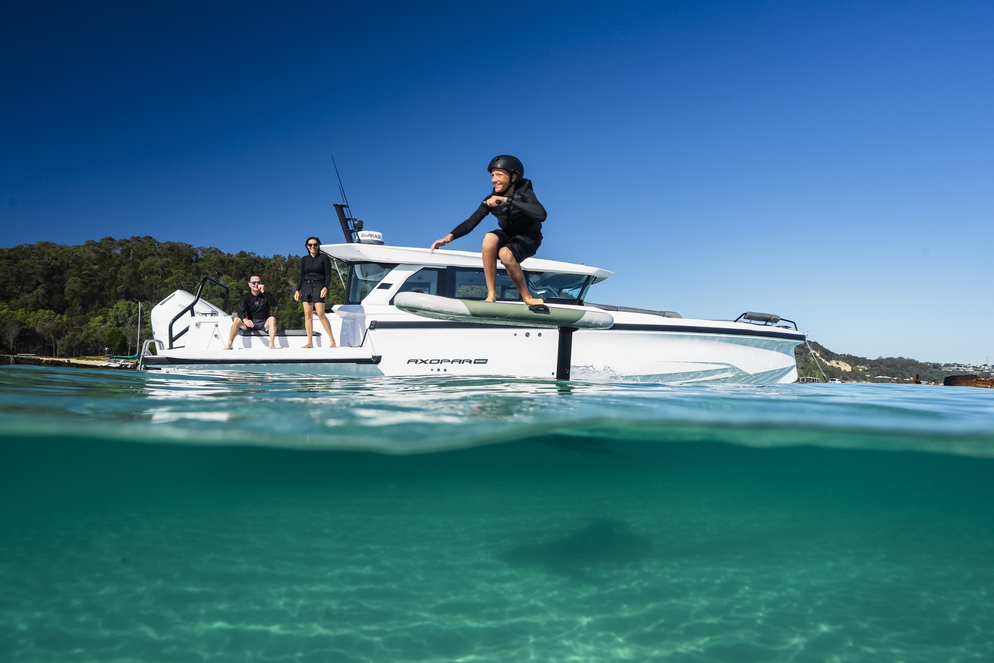 Exploring Moreton Island by boat on the Axopar 38: A Tangalooma Adventure
