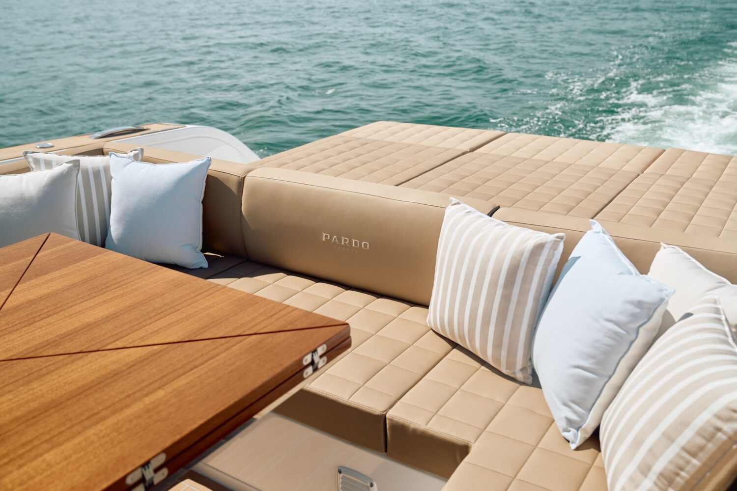 Pardo 50 yacht detail seating area