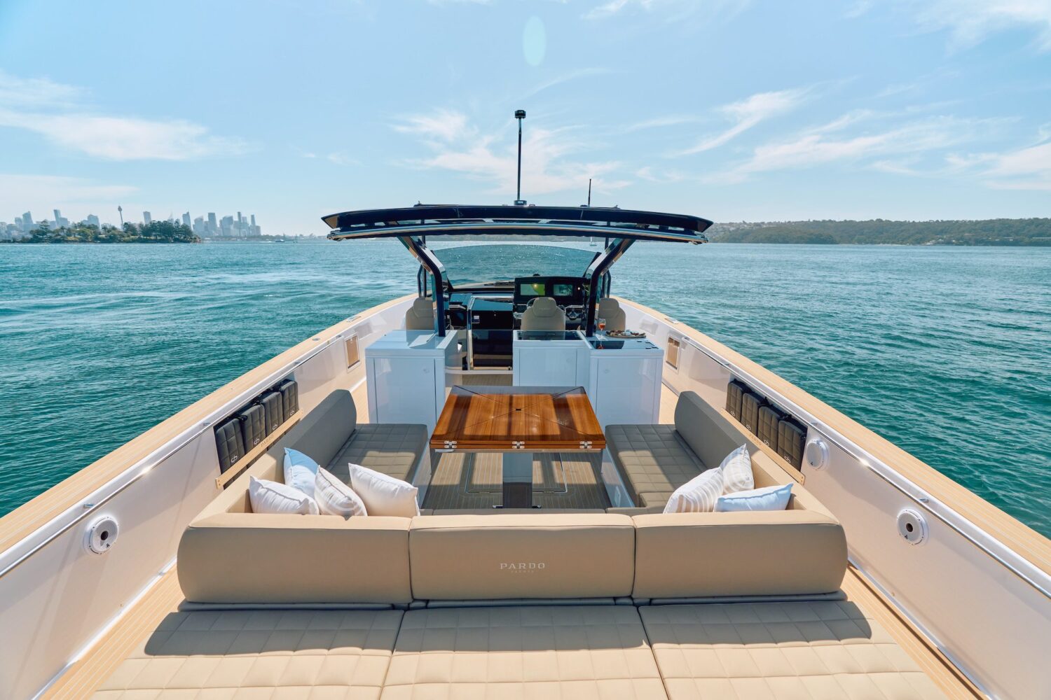 Pardo 50 yacht detail seating area