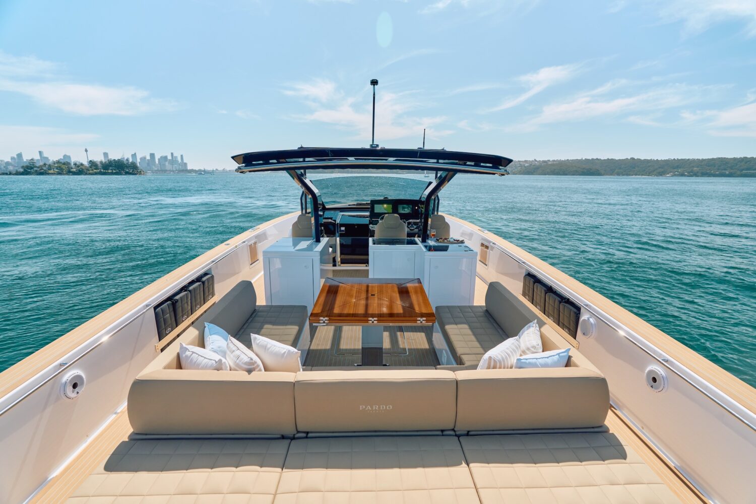 Pardo 50 yacht detail seating area