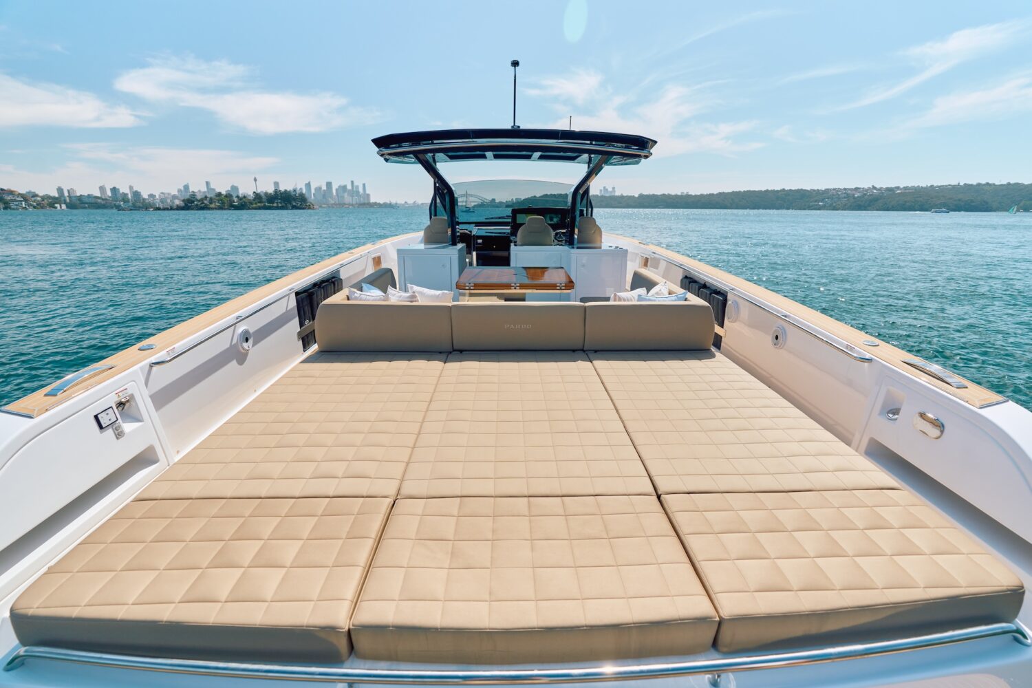 Pardo 50 yacht detail sun lounging