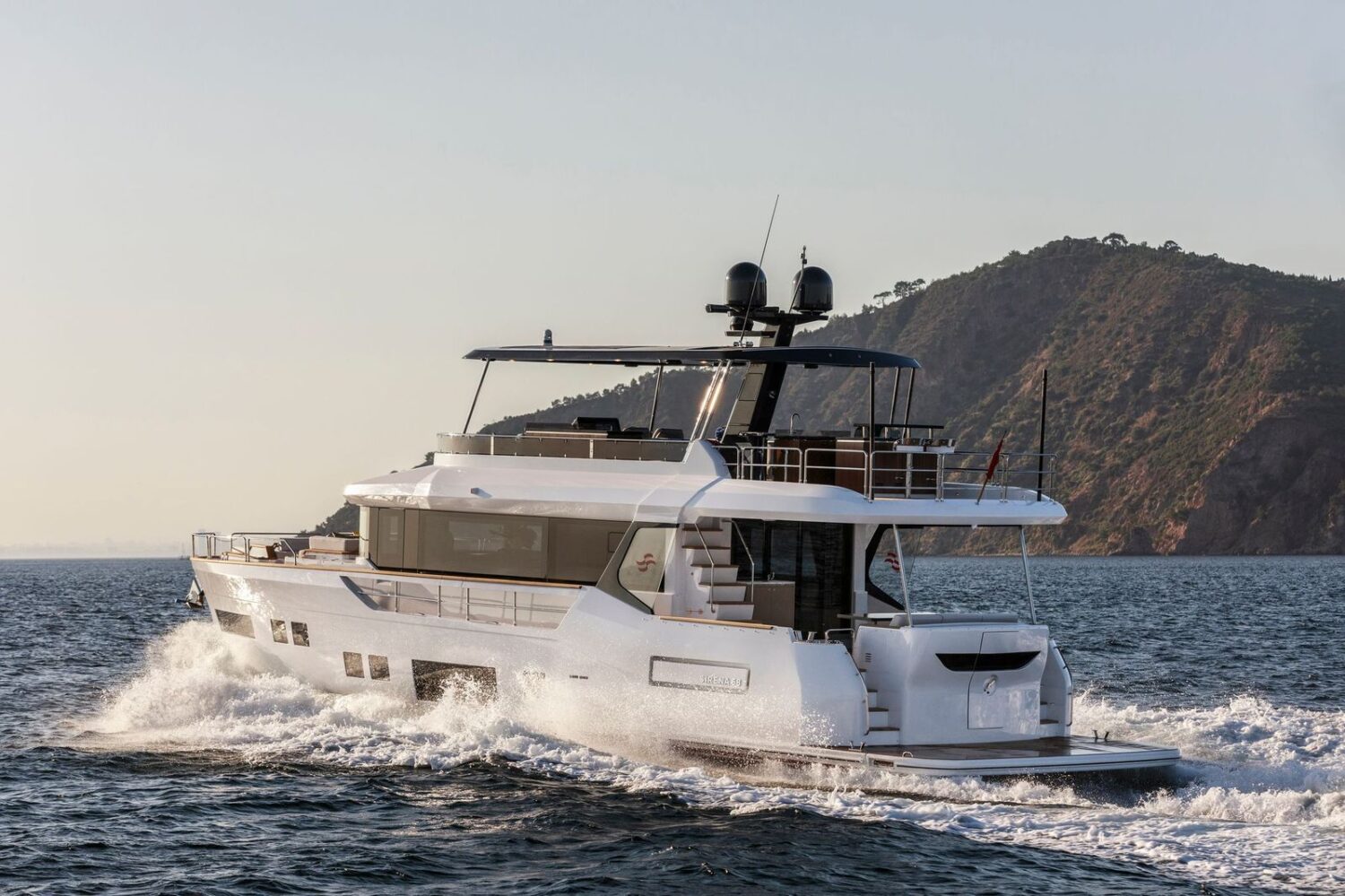 Sirena yacht driving on the water