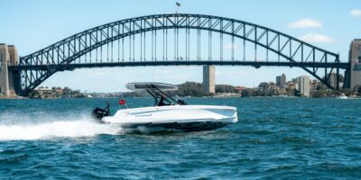 Axopar yacht driving in Sydney